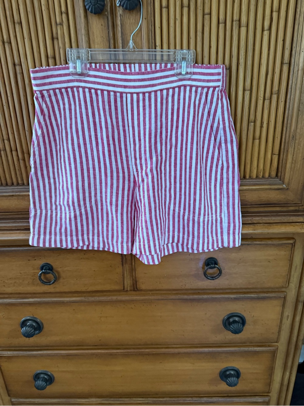 Banana Republic Pink and White Striped Shorts